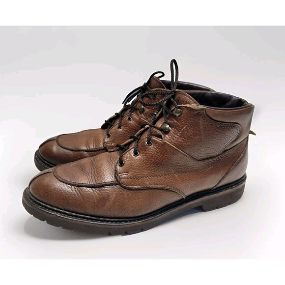 Allen Edmonds Rainier Split Toe Blucher Men\'s 10.5 D Boots Brown Leather 7352 main image 11